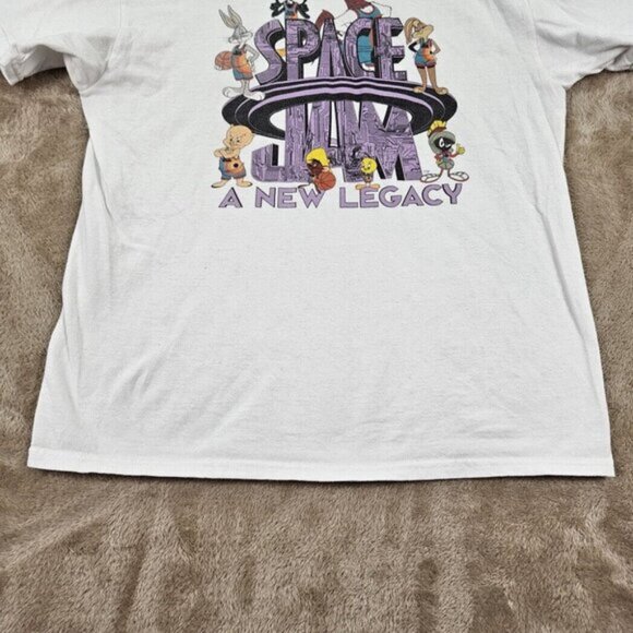 Space Jam A New Legacy Spell Out Graphic Print T-Shirt Men's Size L Short Sleeve - Picture 6 of 10